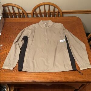 Men's Beige and Black Jacket NWT